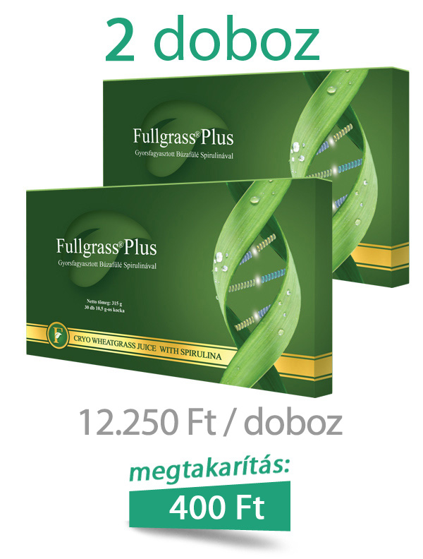 2 doboz Fullgrass Plus mélyfagyasztott búzafűlé